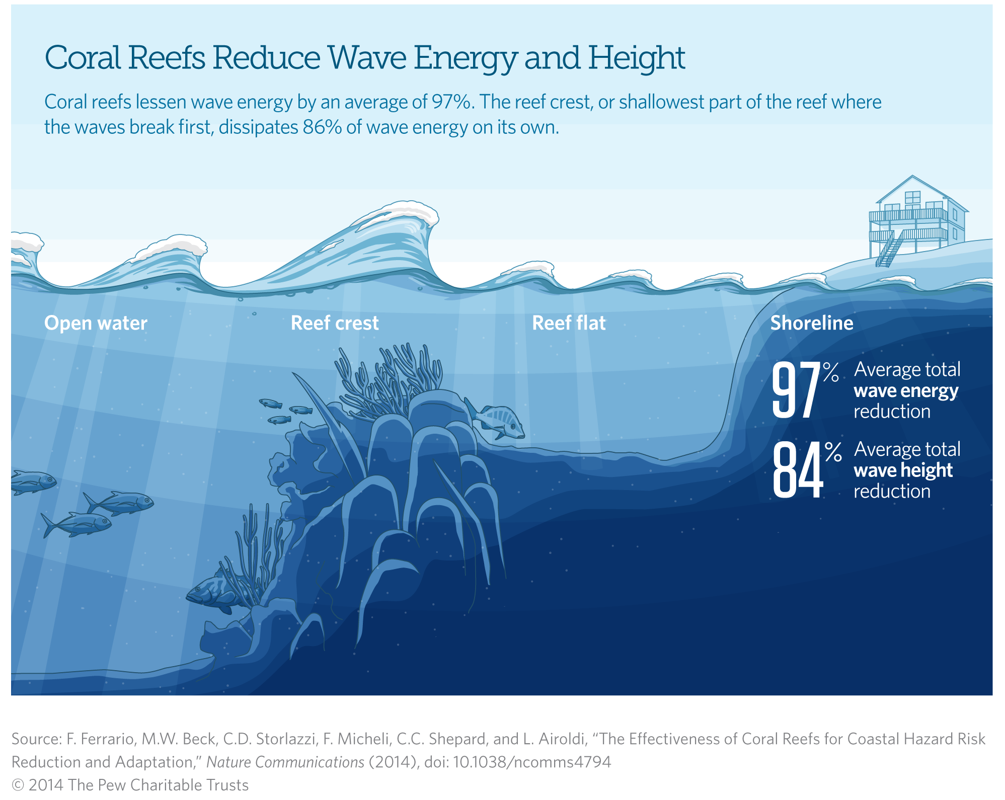 Coral Reefs Reduce Wave Energy and Height The Pew Charitable Trusts