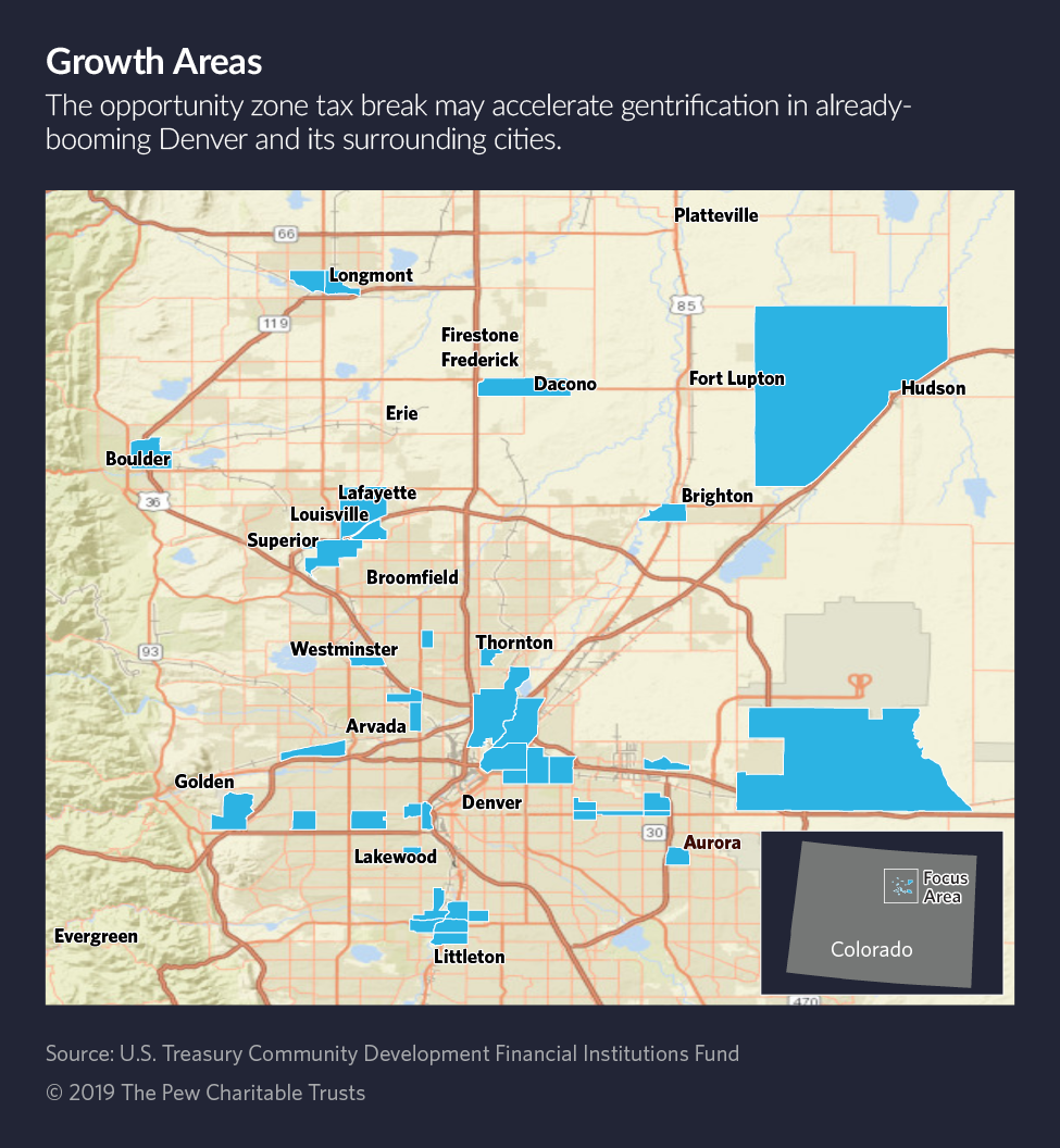 Opportunity Zone Map Colorado Luxury Apartments Get The Tax Breaks Meant To Boost Low-Income Areas | The  Pew Charitable Trusts